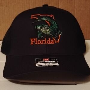 Black and Green Florida Reptile Embroidered Hat